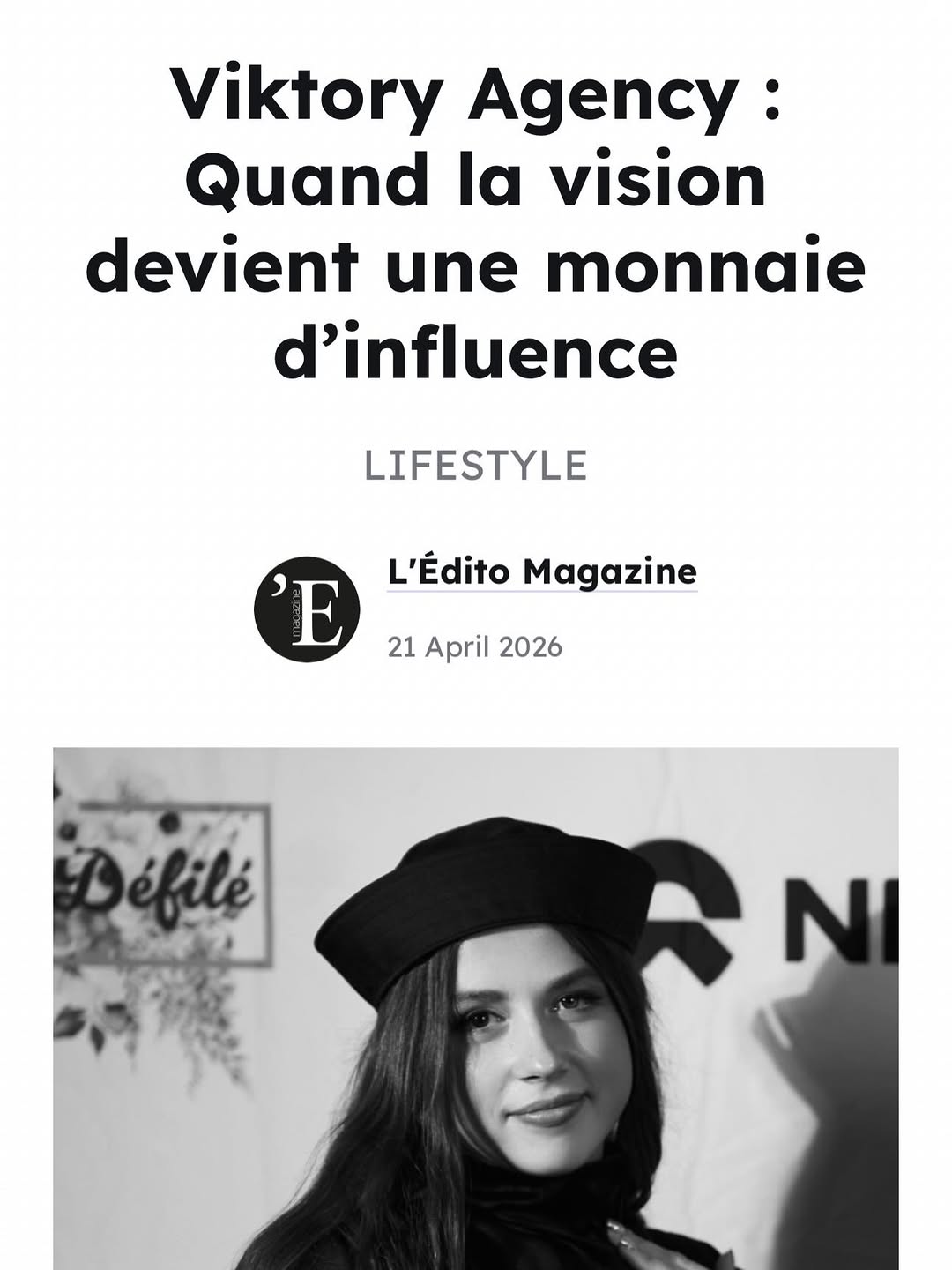 L'Édito Magazine · 21 April 2026